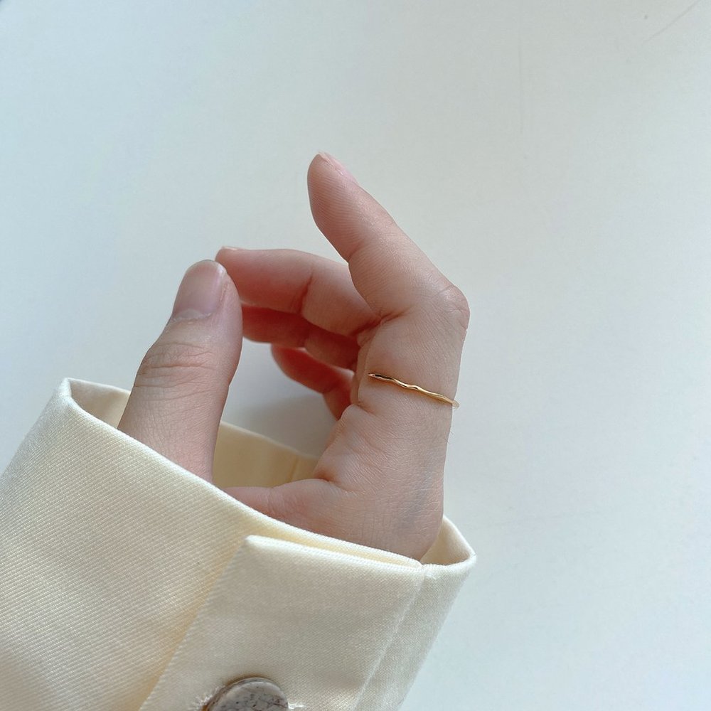 18K Goldplated Thin Minimalist Rings - Picture 6 of 9